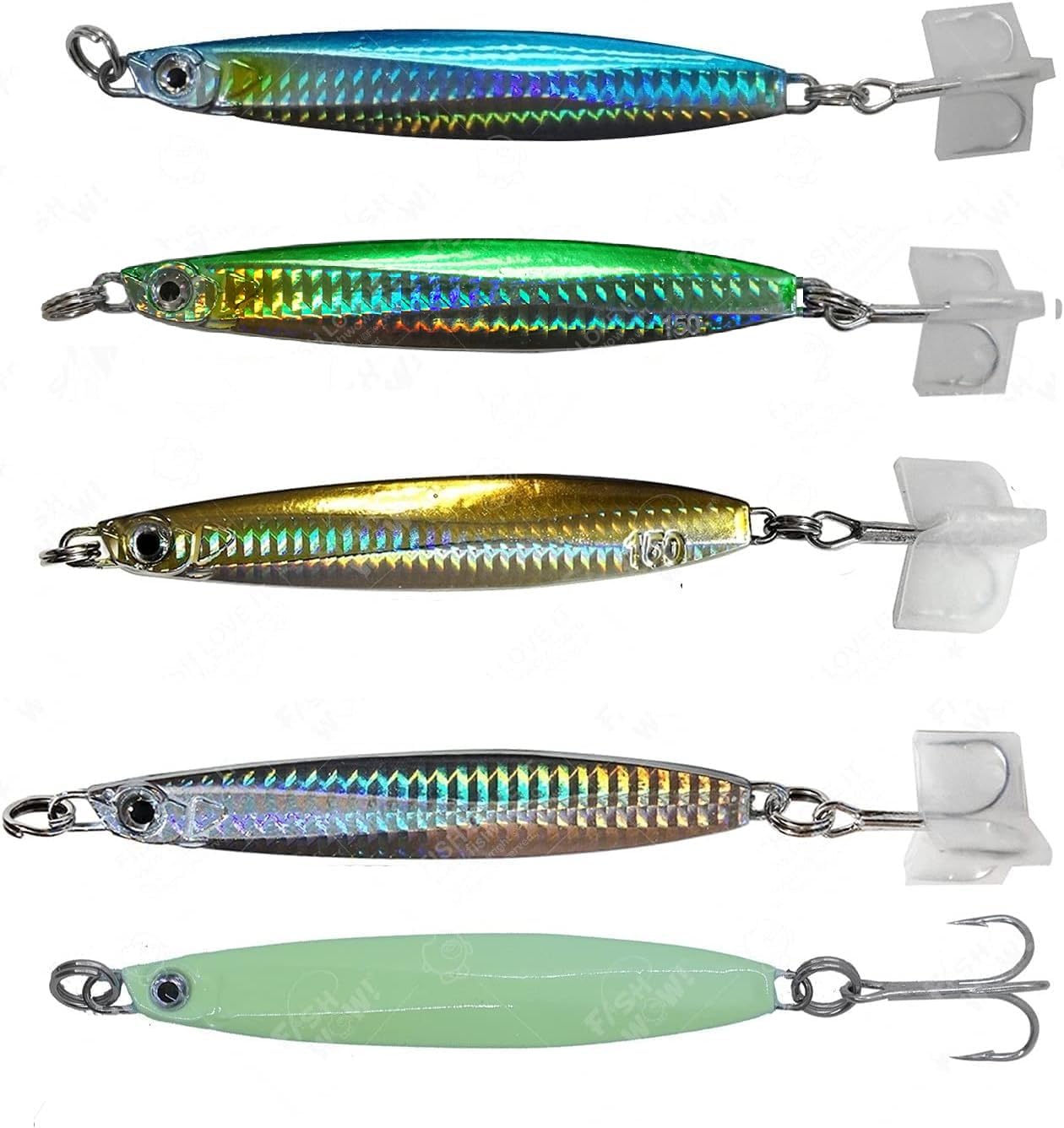 Fish WOW Colt Sniper Jig with red holographic finish attracts bites