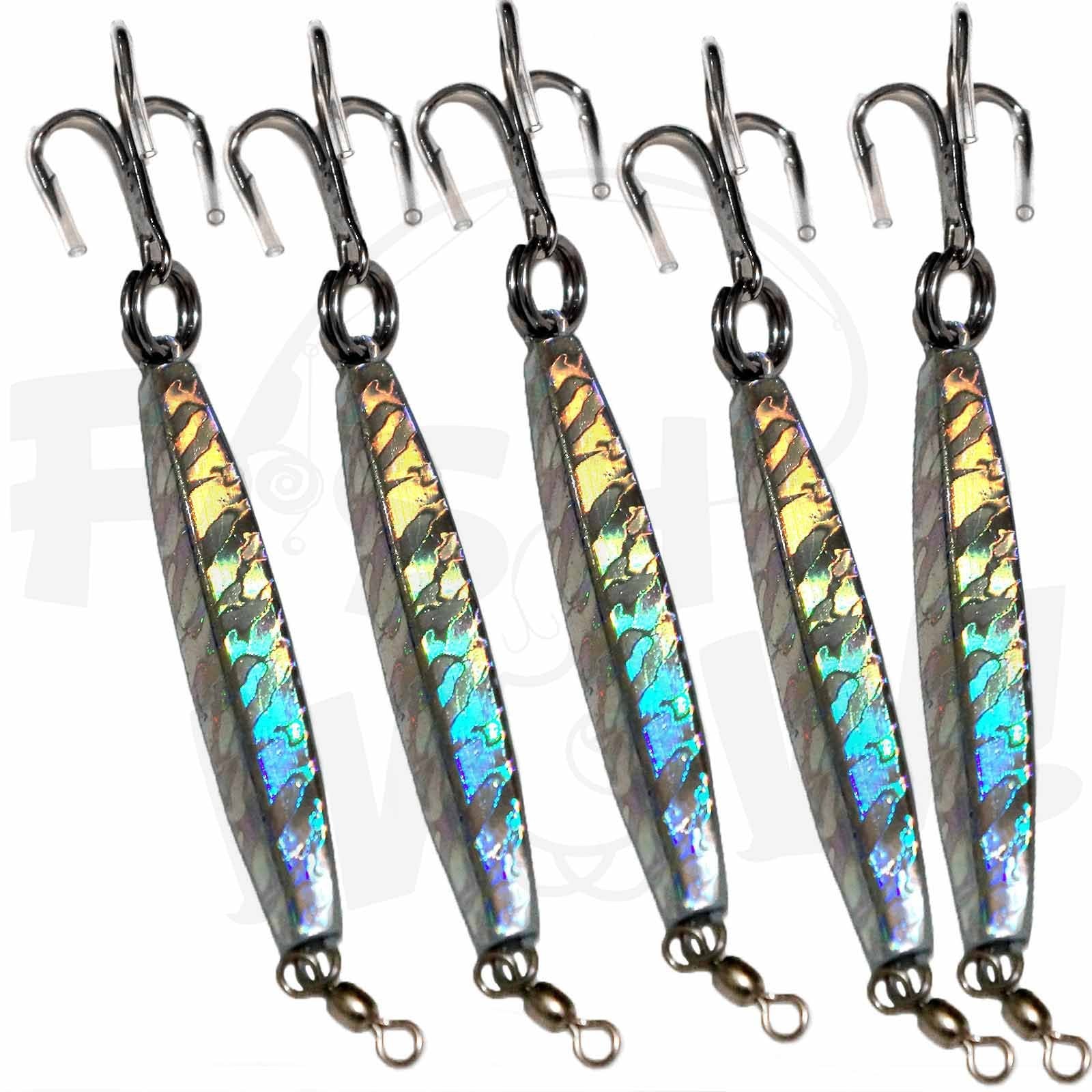 Fish WOW! Diamond Jig silver flash boosts visibility in dim light