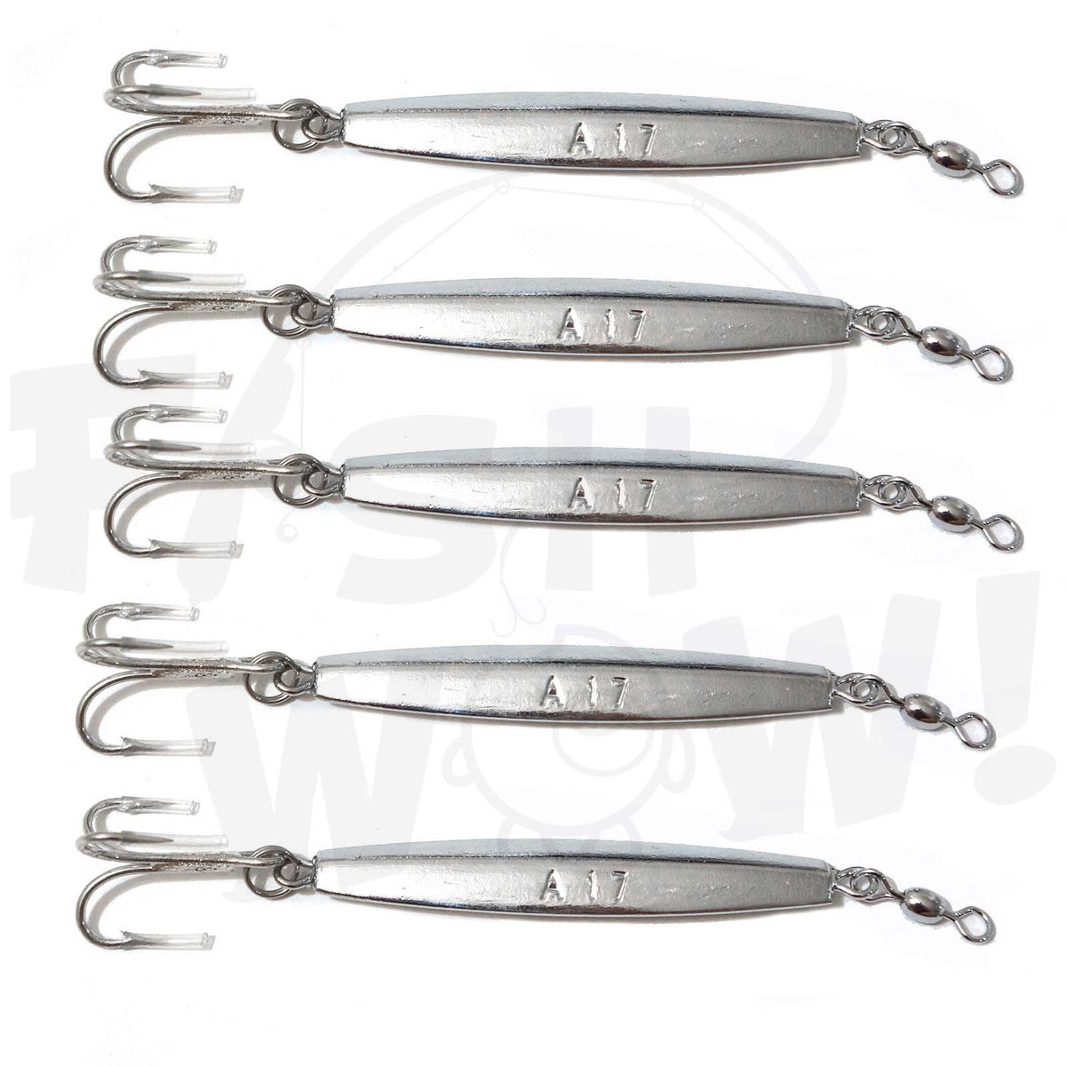 Fish WOW! diamond jig chrome 2oz in action for deep-water jigging.