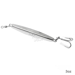 Fish WOW! chrome-silver diamond jig body highlight for fast dives.