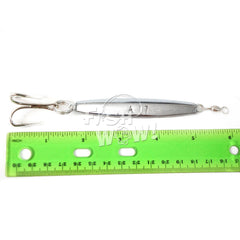 Fish WOW! chrome diamond jig with treble hook boosts casting reach.