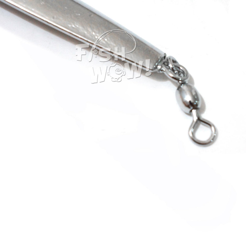 Fish WOW! diamond jig cuts through current for top-water positioning.
