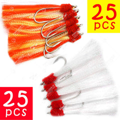 Fish WOW! Hook dressed with felt, Krystal Flash, and Fluoro Fibre for eye-catching action.