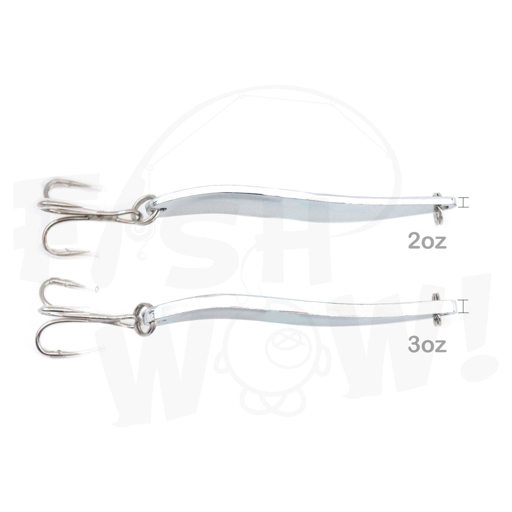 Fish WOW spoons usable in freshwater and saltwater environments.