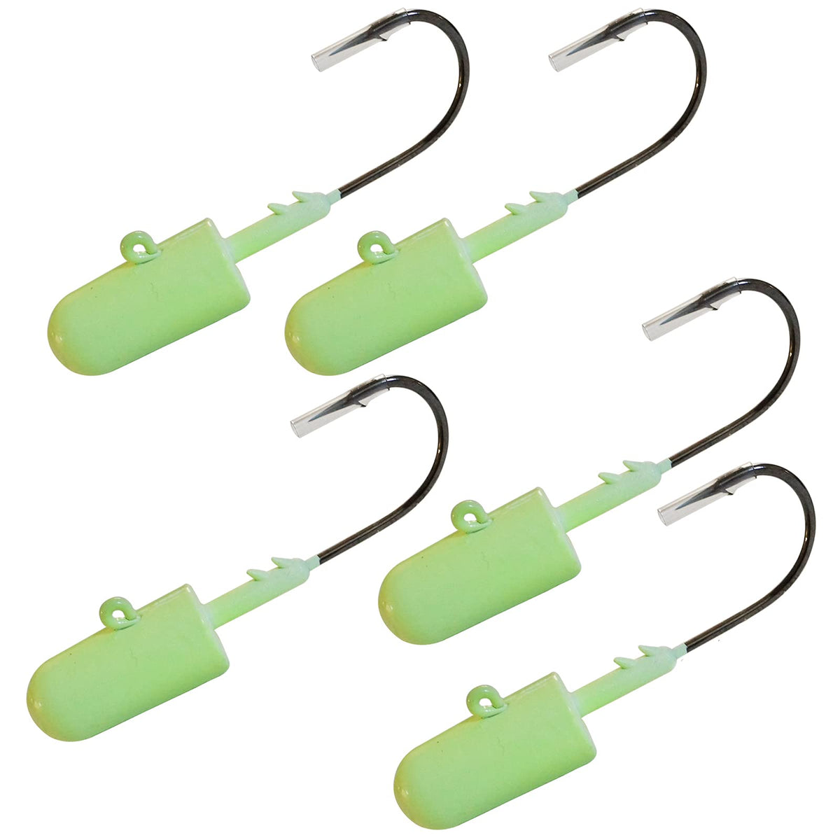Fish WOW! glow bullet jighead 8oz for night visibility and strikes.