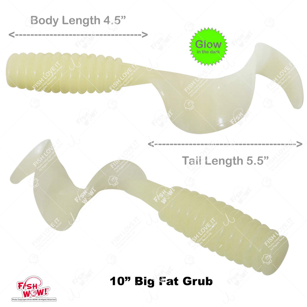 Fish WOW! Glow-in-the-dark feature improves visibility in low light.
