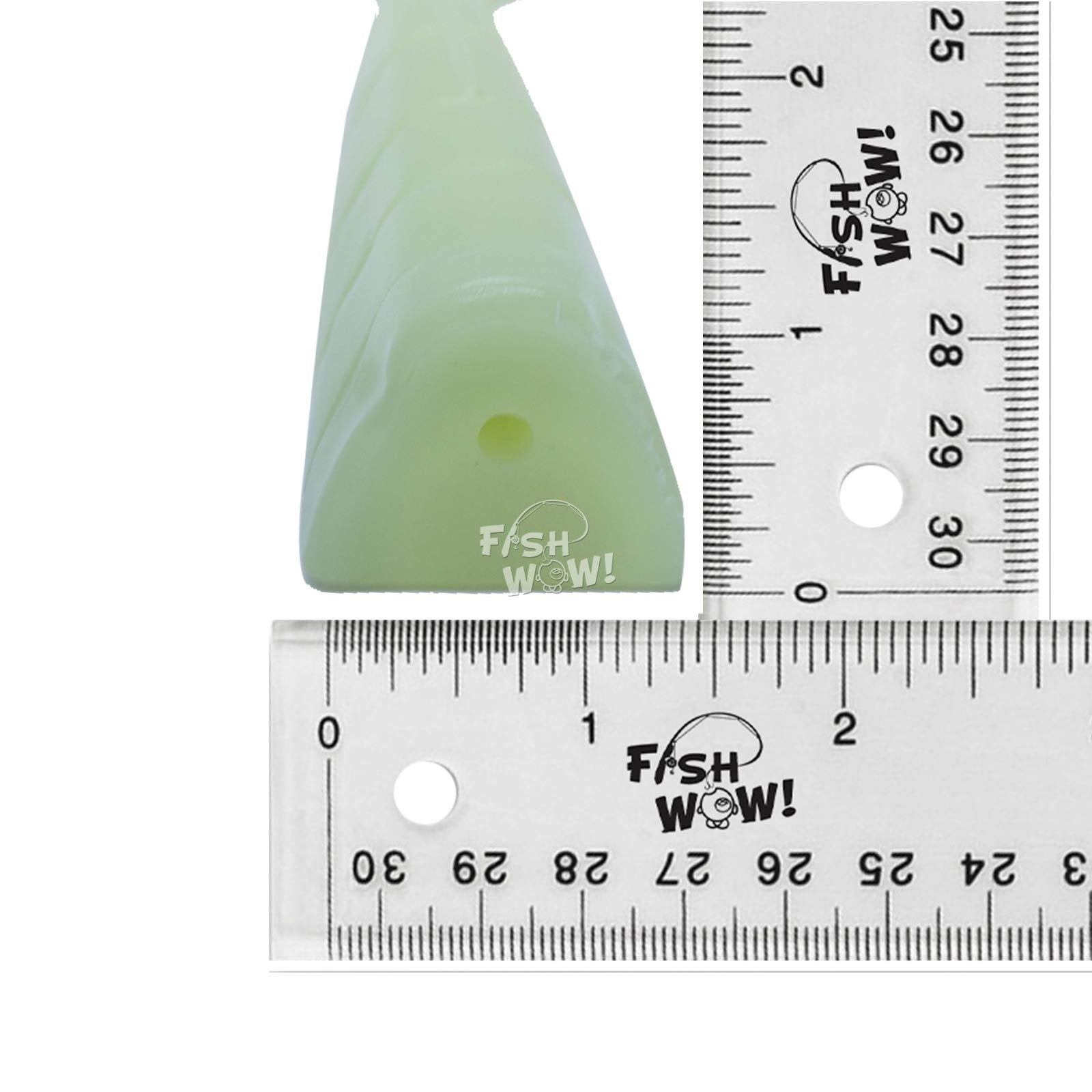 Fish WOW! Head dimensions 1.38 by 1.18 inches for balanced rigging