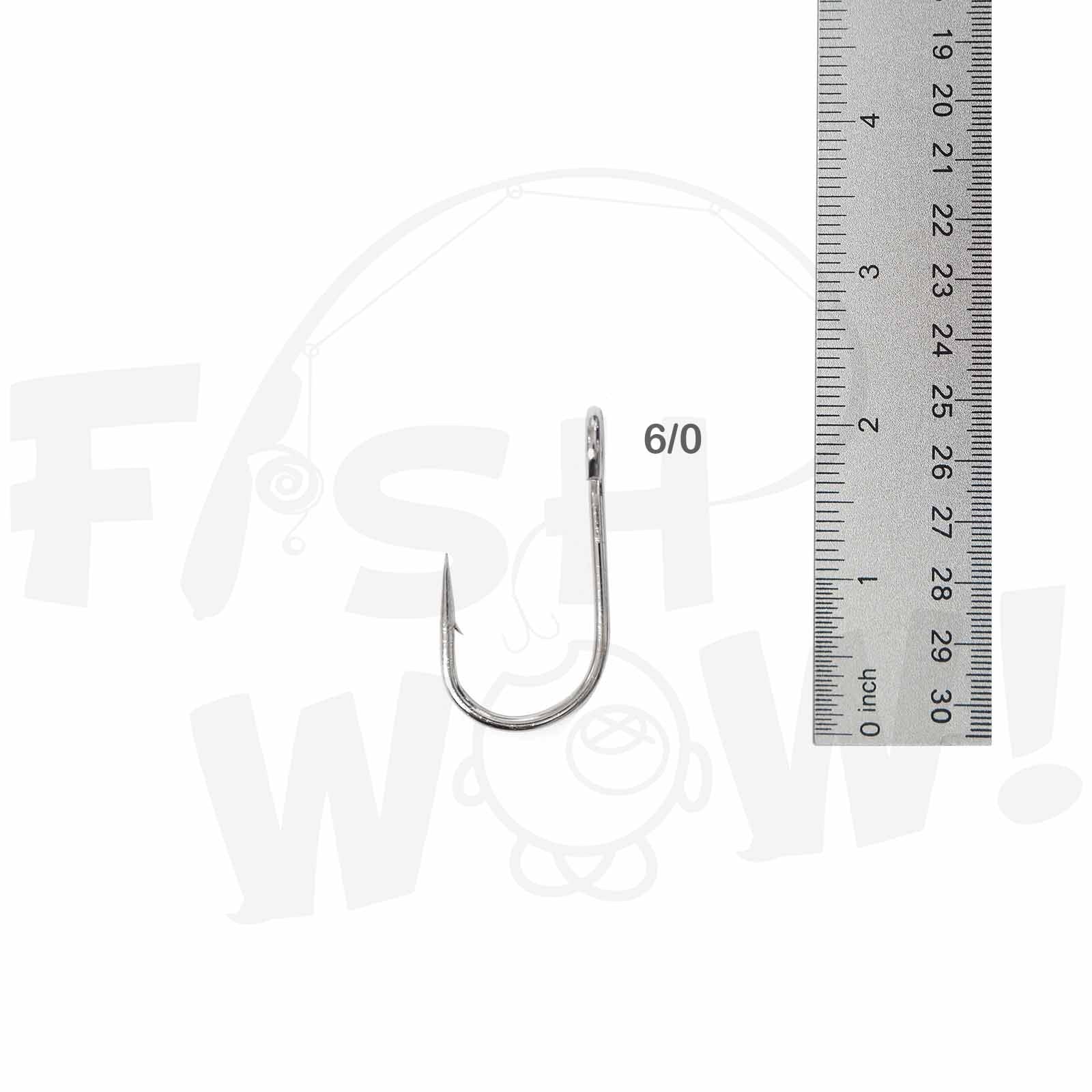 Fish WOW hi-carbon steel nickel hooks offer durable material and rust resistance.