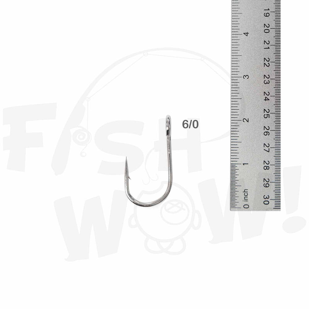 Fish WOW hi-carbon steel nickel hooks offer durable material and rust resistance.