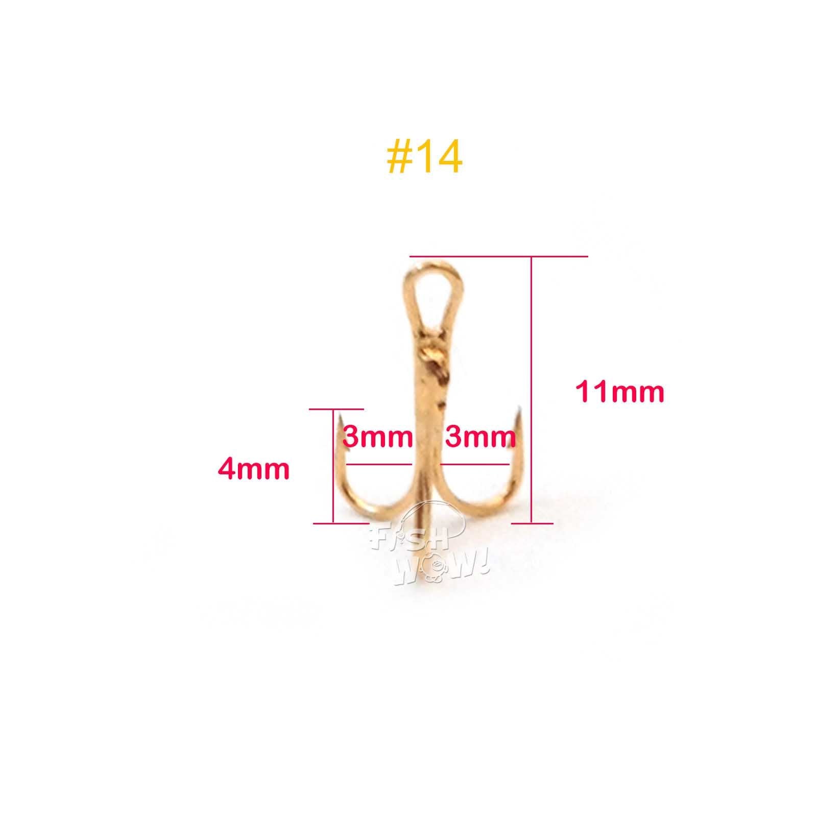 Fish WOW high carbon steel treble hooks ready for versatile fishing setups