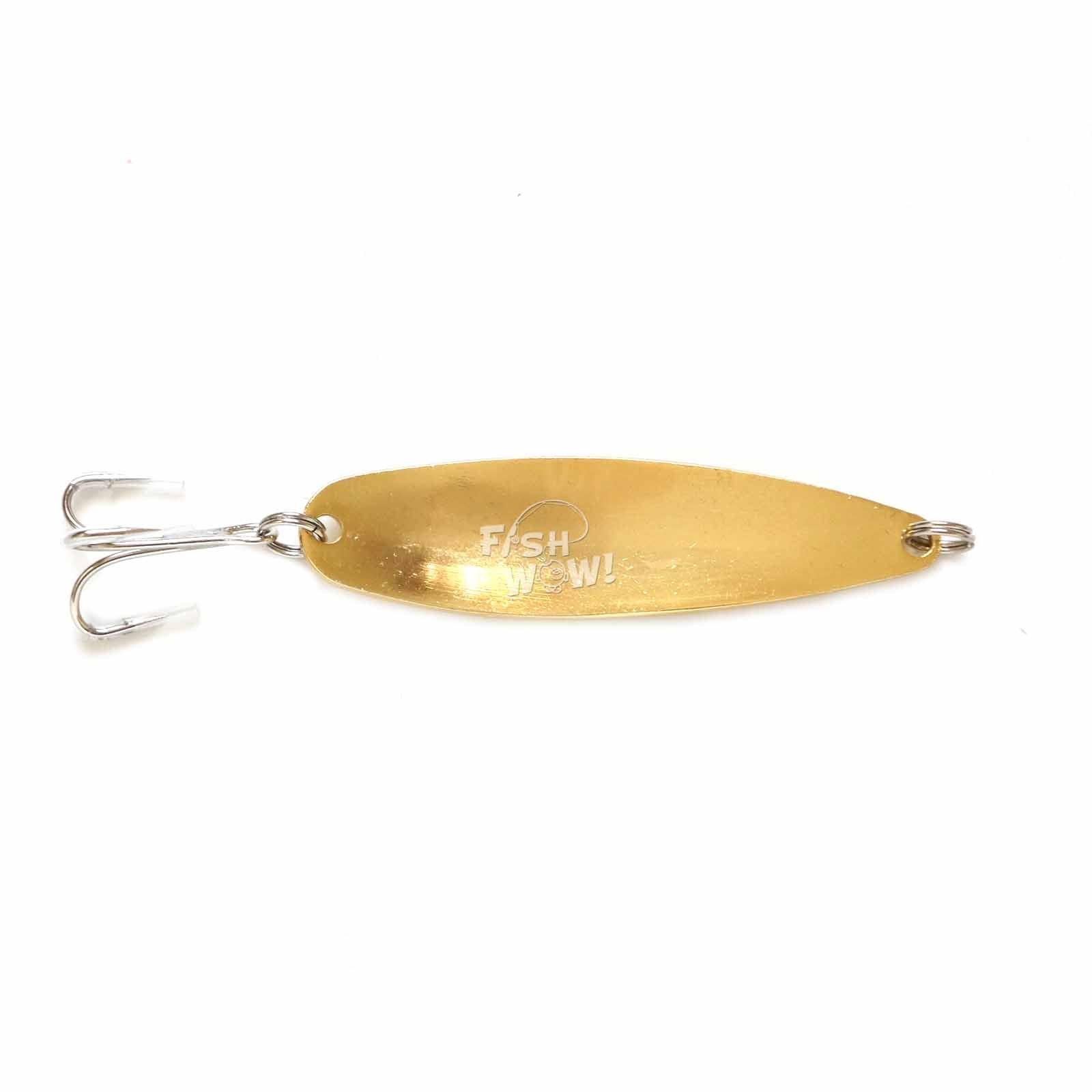Fish WOW holographic laser tape spoon increases visibility in dim light.