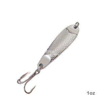 Fish WOW! ice-fishing hammered spoon lure designed for winter jigging and depth fishing