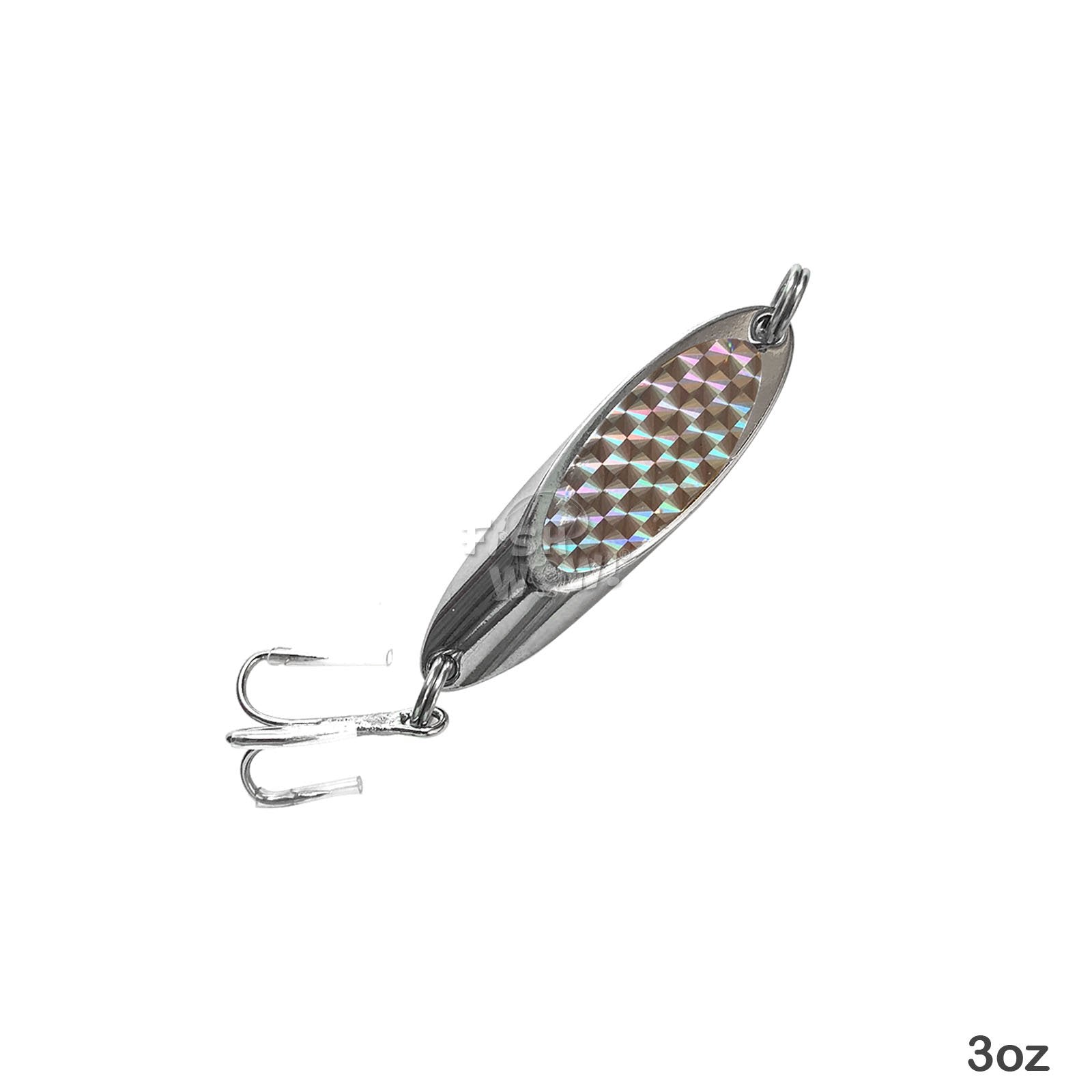 Fish WOW! Kast Spoon weighs three ounces for solid casting and jigging.