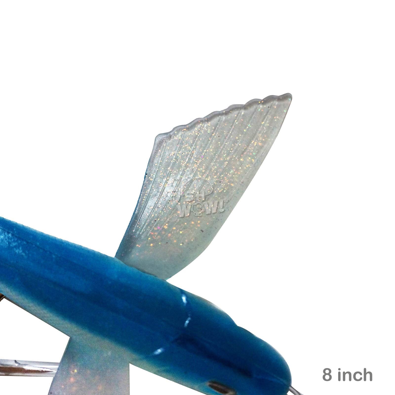 Fish WOW! Eight-inch lure sized for easy slow trolling.