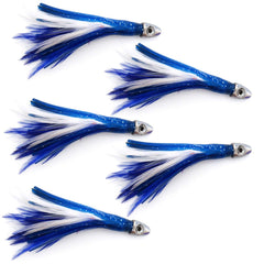 Fish WOW! 4in bullet chrome head lure for pelagic trolling and baitfish bites.