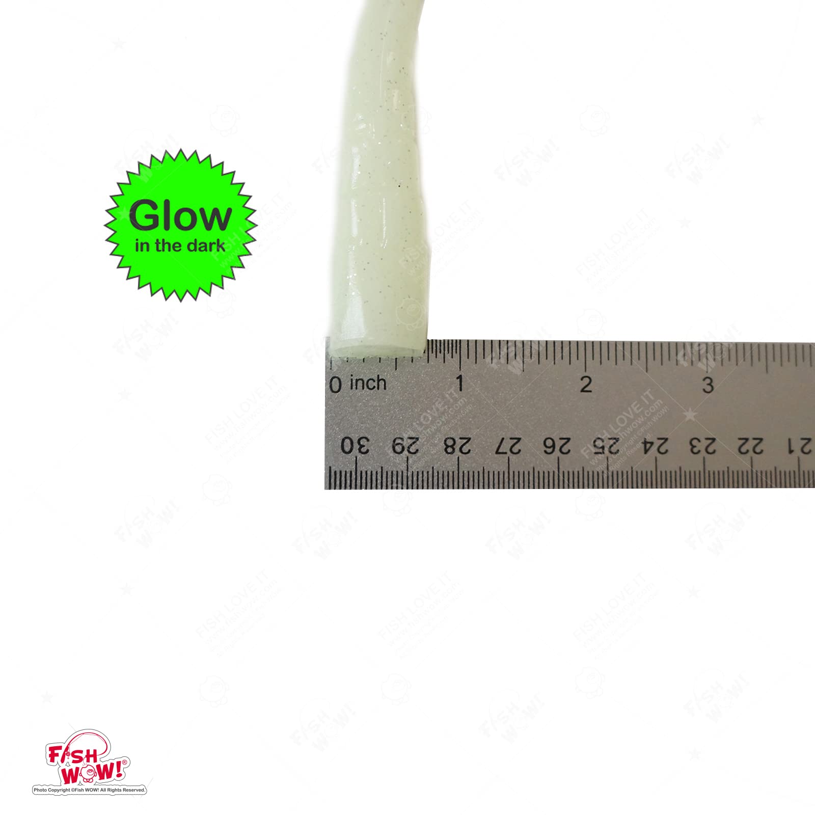 Fish WOW! Pre-hole design enables quick, hassle-free jig head rigging.
