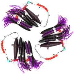 Fish WOW! purple black daisy chain main shot for offshore trolling