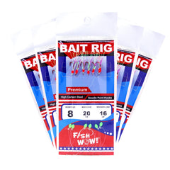 Fish WOW! red hook rig size 2 for larger fish targets and reliable hookups.