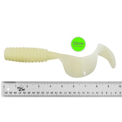 Fish WOW! Ribbed fat body lure with glow adds realistic swimming action.