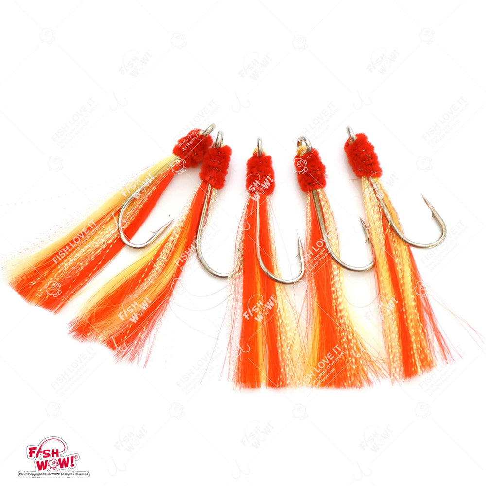 Fish WOW Shrimp Flying Hooks in 7/0 size for rockfish targeting
