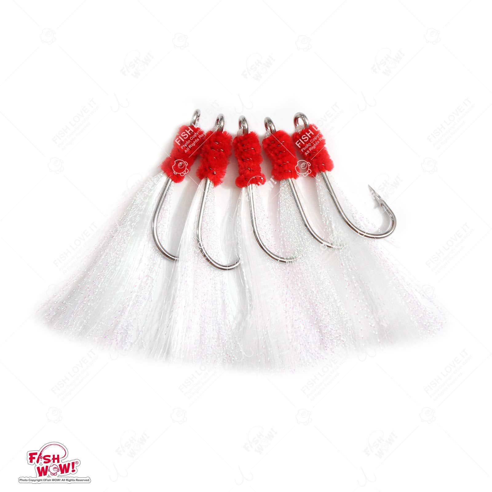 Fish WOW! Shrimp Flying Hooks Fluoro Fibre detail boosts color in low light