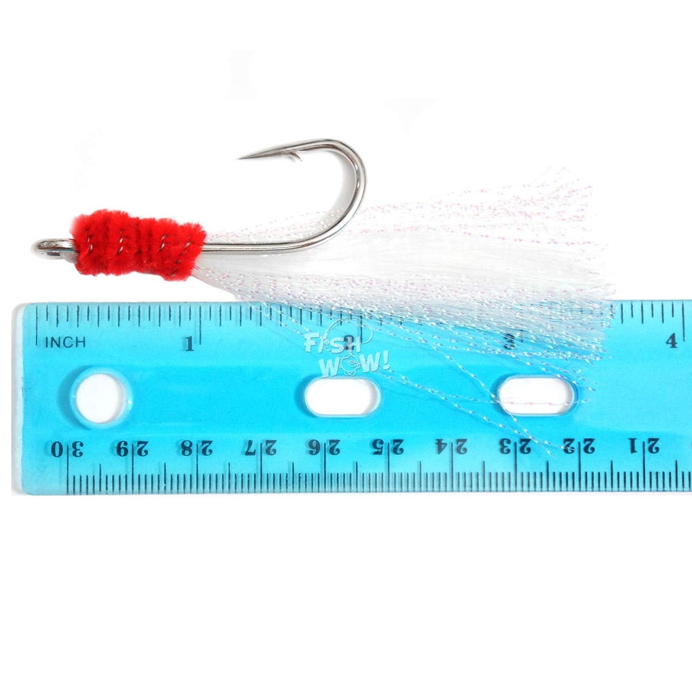 Fish WOW! Shrimp Flying Hooks Krystal Flash detail enhances underwater visibility