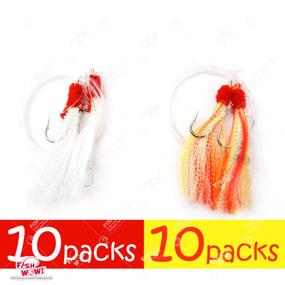 Fish WOW yellow pack shrimp rig improves visibility and bite detection.