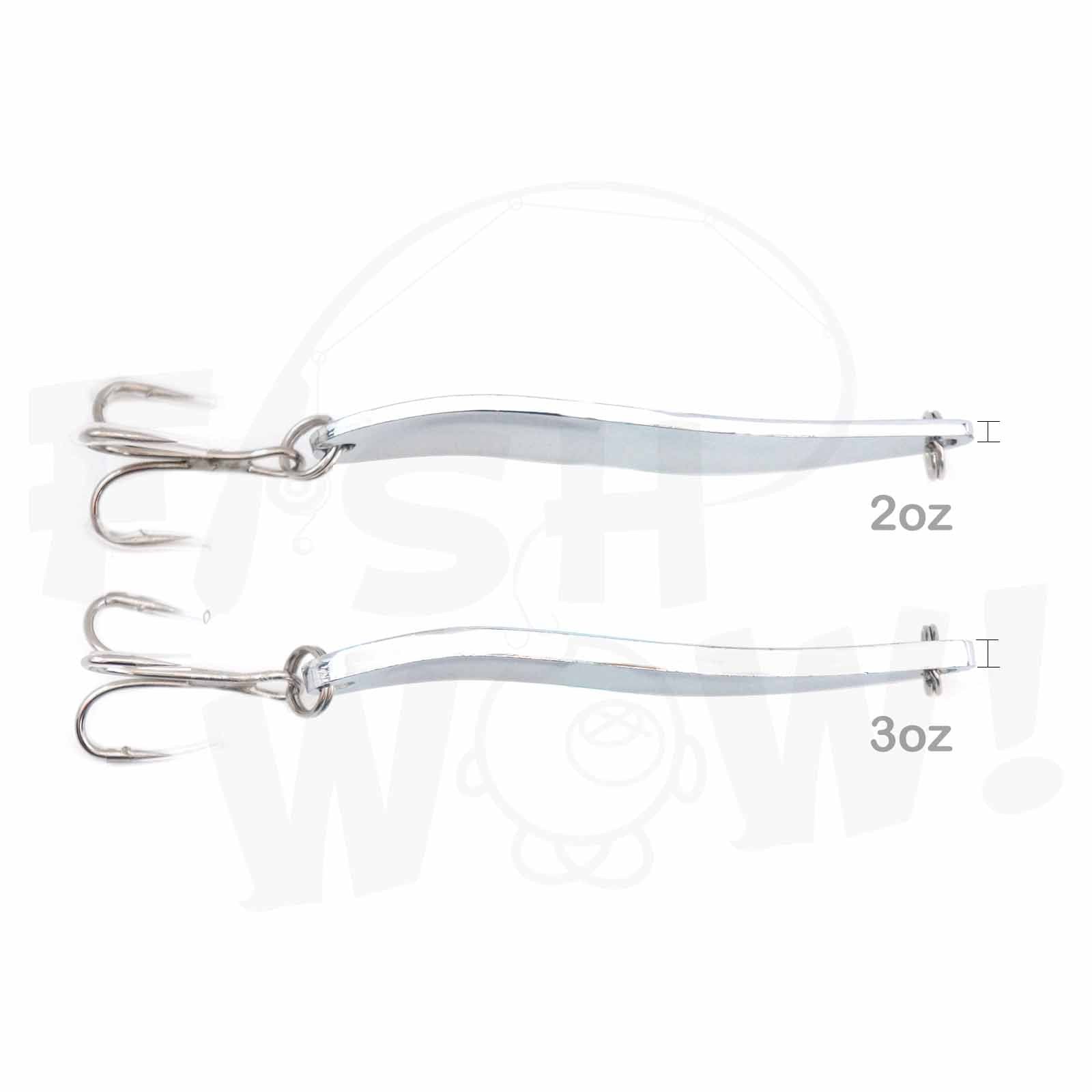 Fish WOW versatile spoon works for freshwater and saltwater fishing