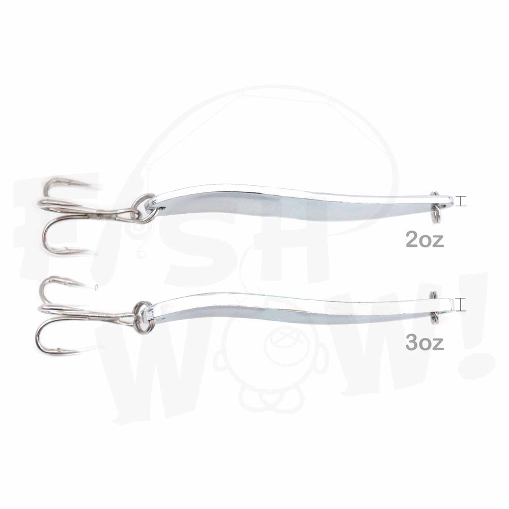 Fish WOW versatile spoon works for freshwater and saltwater fishing