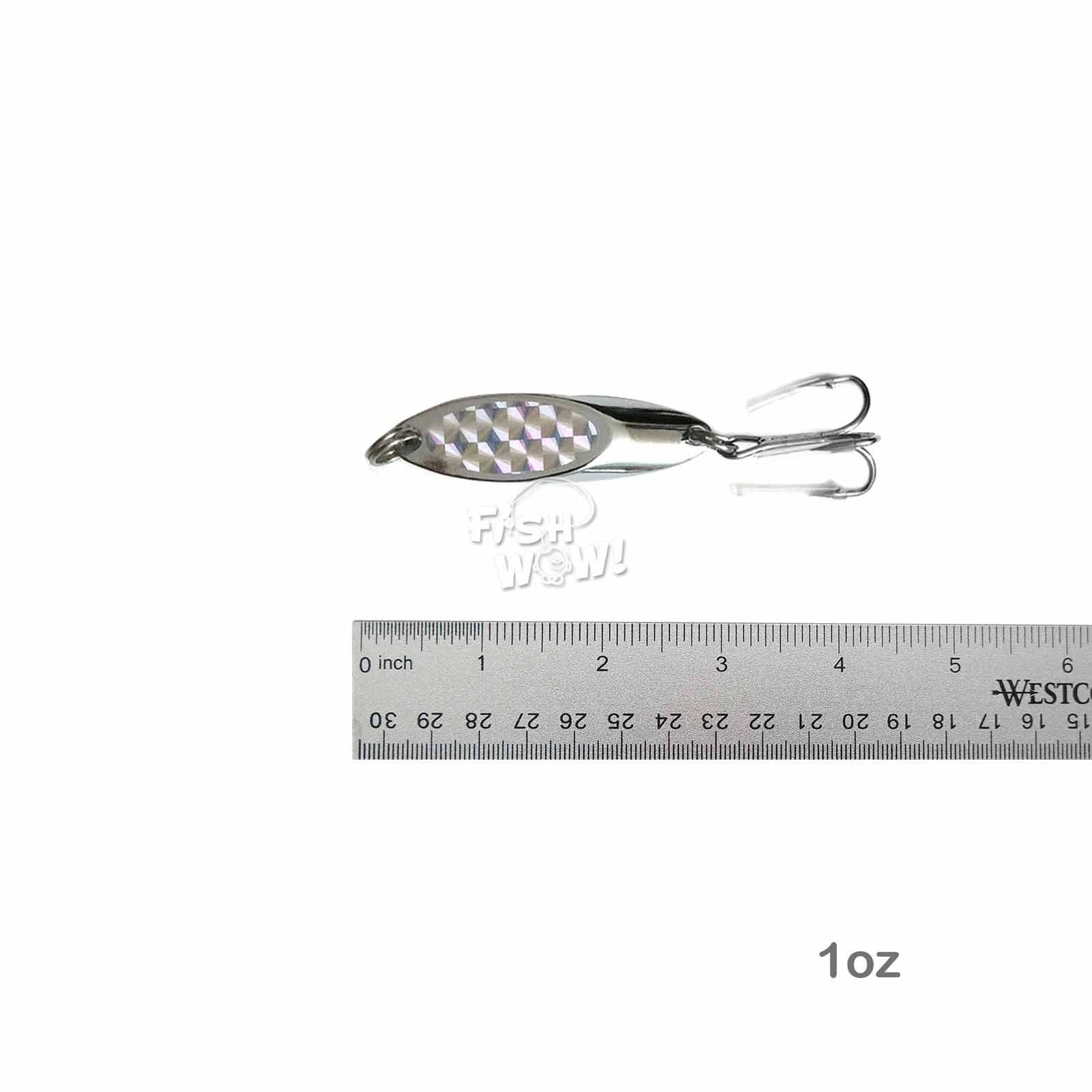 Fish WOW! one-and-a-half-ounce spoon front view with sturdy hook