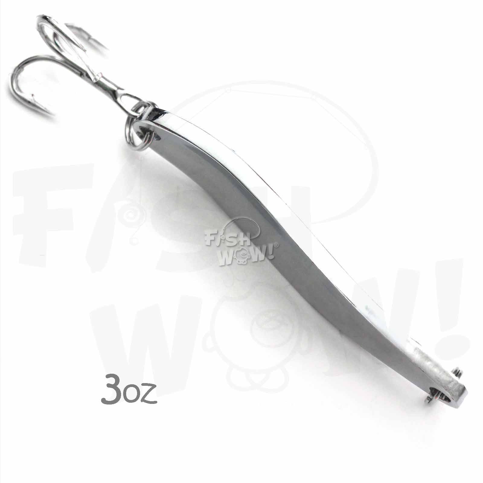 Fish WOW gold spoon with holographic tape enhances visibility for jigging in sunlight