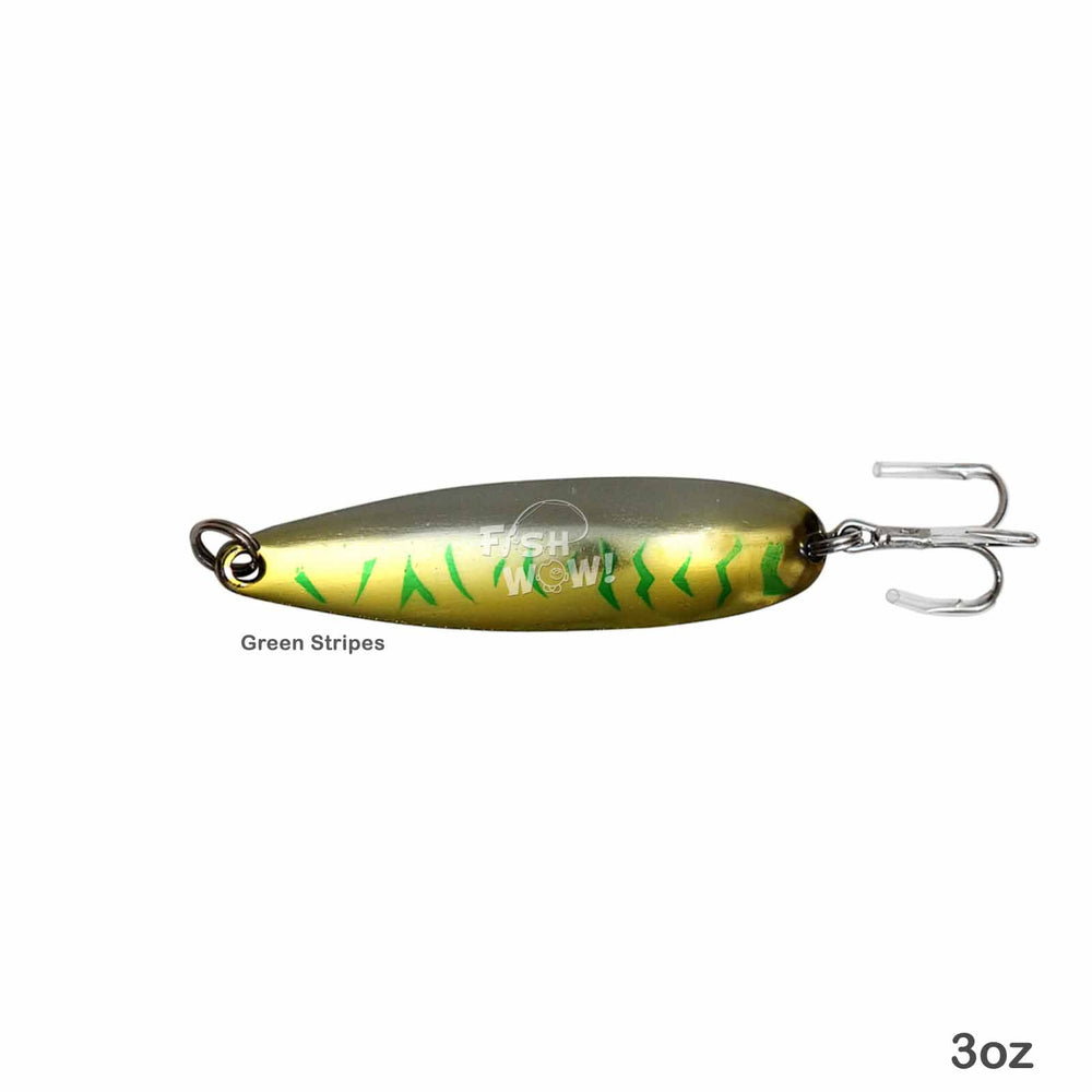 Fish WOW treble-hook spoon with 2-0 size for secure hook sets