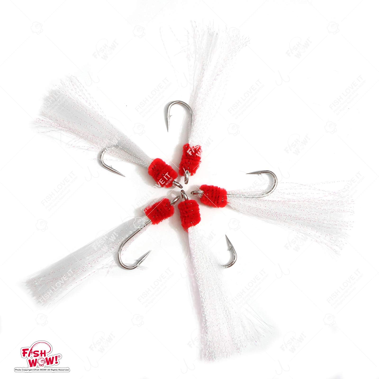 Fish WOW squid piece attachment demonstrates use with bait pieces