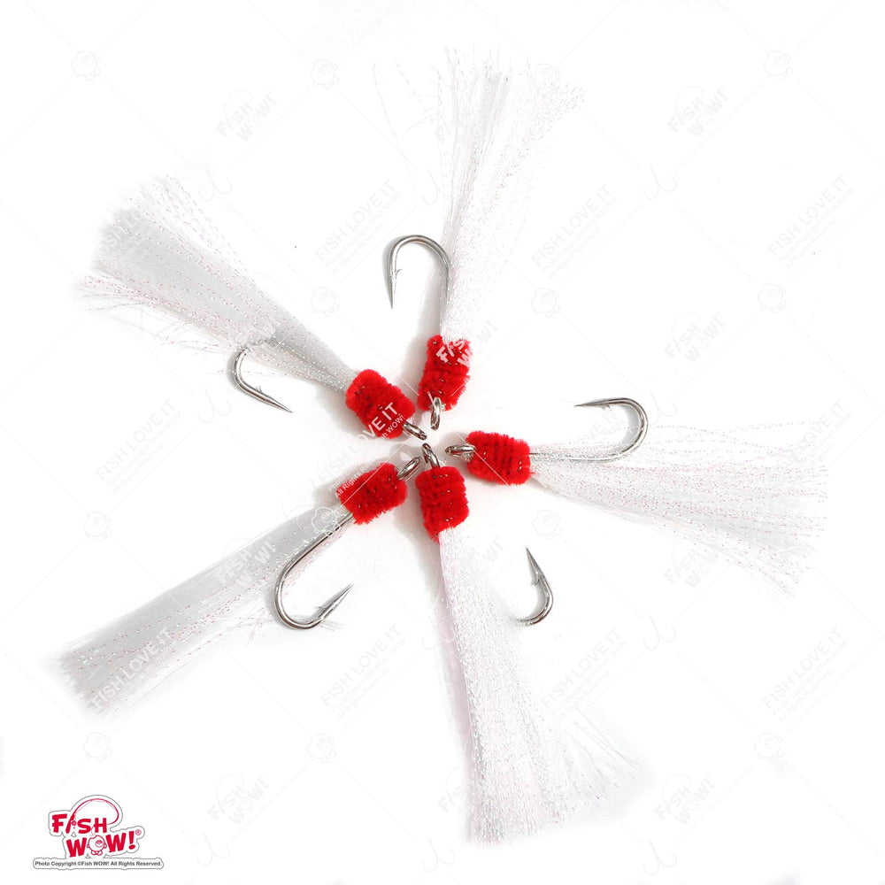 Fish WOW squid piece attachment demonstrates use with bait pieces