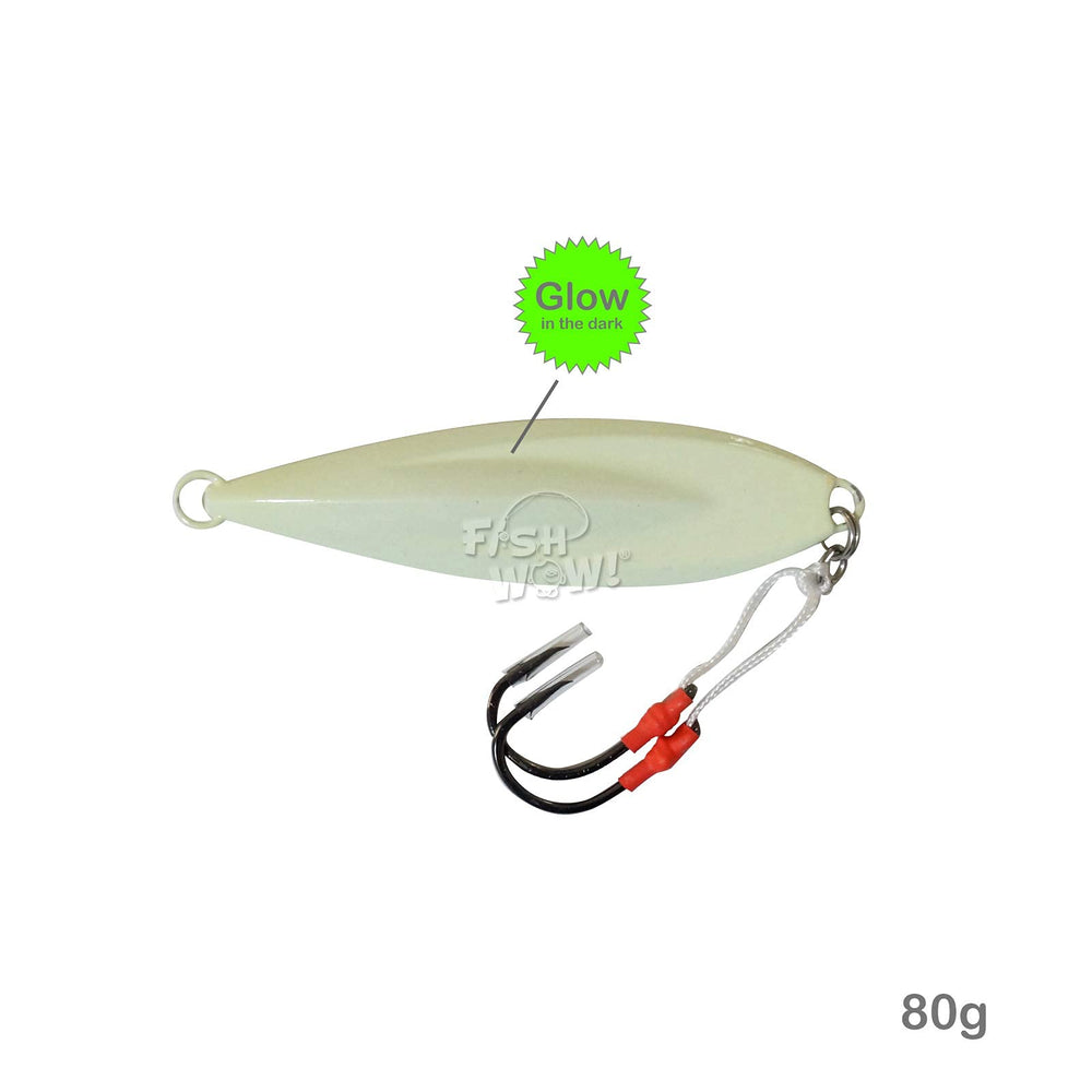 Fish WOW! tail-weighted design promotes quick, stable drops.