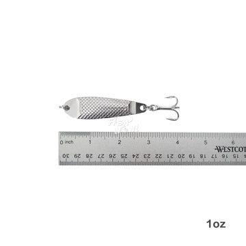 Fish WOW! treble-hook spoon lure with durable hardware for reliable hookups