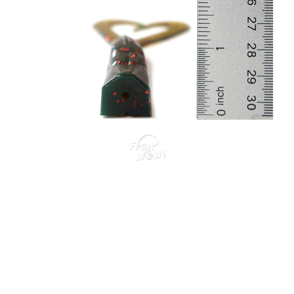 Fish WOW Twin Tail Perch Grub glow in the dark, night-angle showing glowing lure benefits.