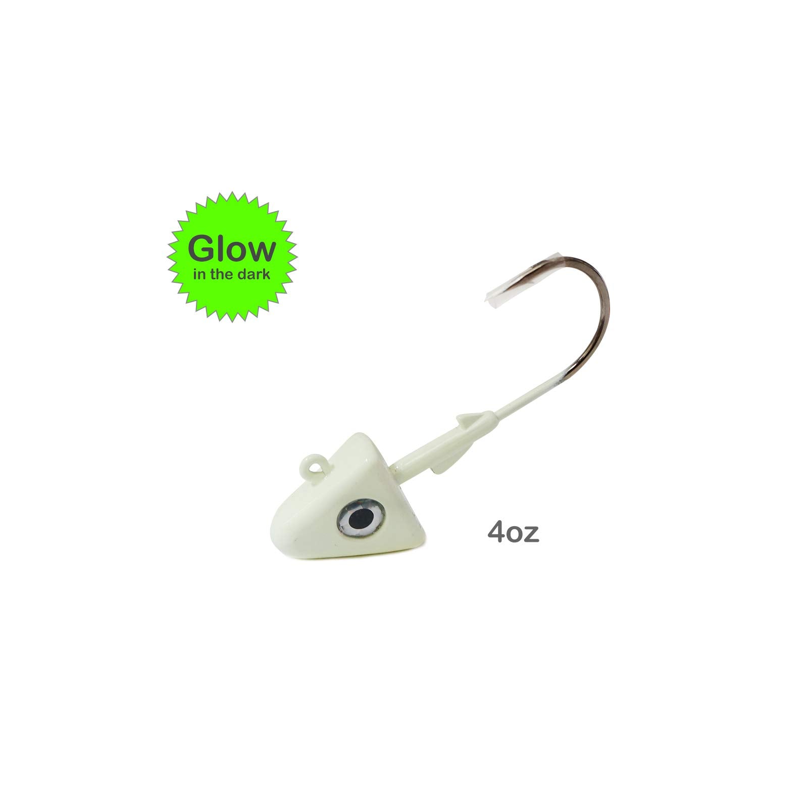 Fish WOW! two-piece glow jig heads set ready for immediate use and storage.