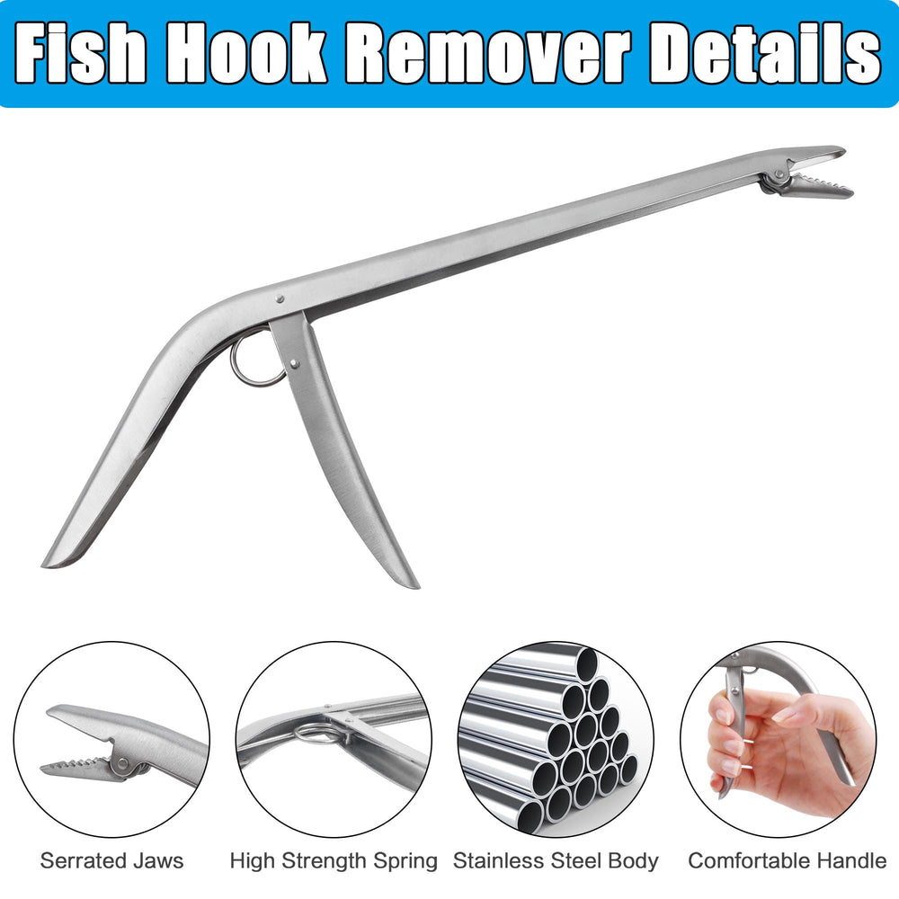 Spring loaded handle of fish hook remover