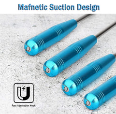 Magnetic bottom quickly attracts and finds hooks