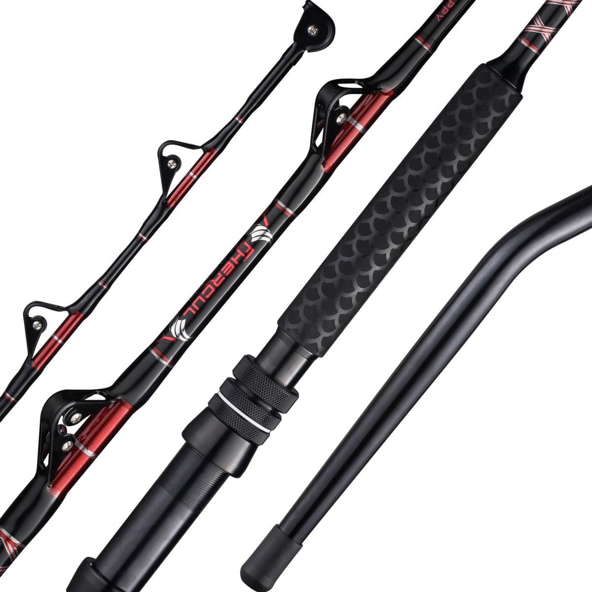Bent butt trolling rod for 5 ft 6 in length and 80-150 lbs