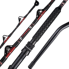Bent butt trolling rod for 5 ft 6 in length and 80-150 lbs