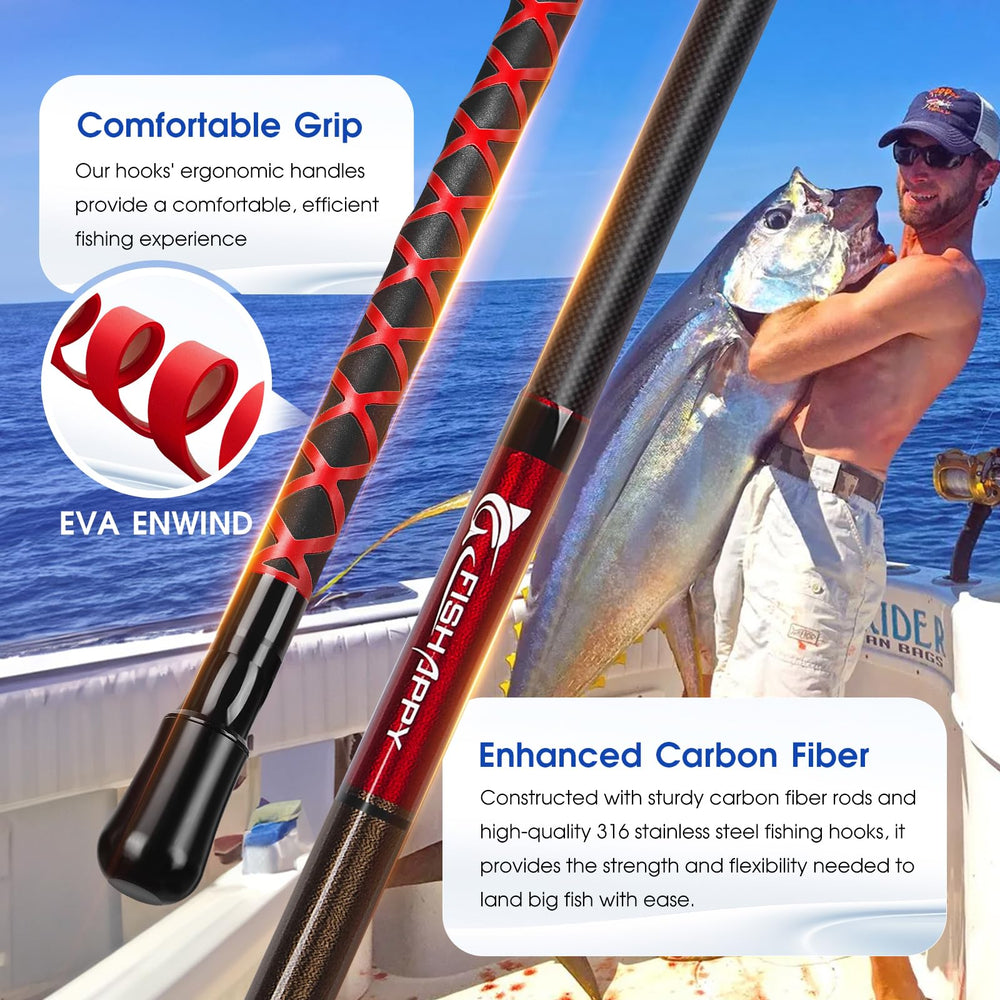 FISHAPPY 4'8in gaff demonstrates precise reach during catch.