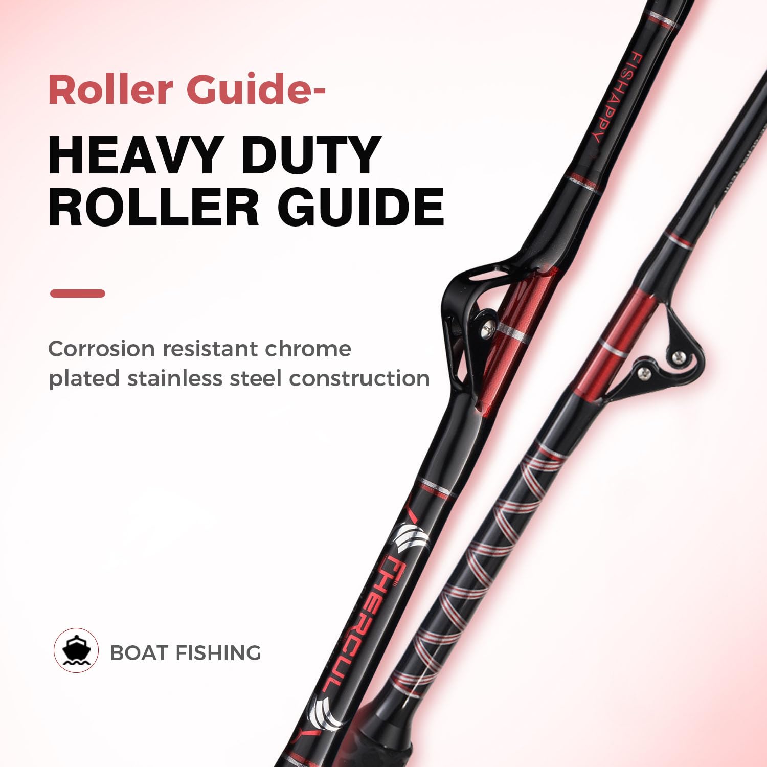 Professional IFGA standup trolling rod for big game species