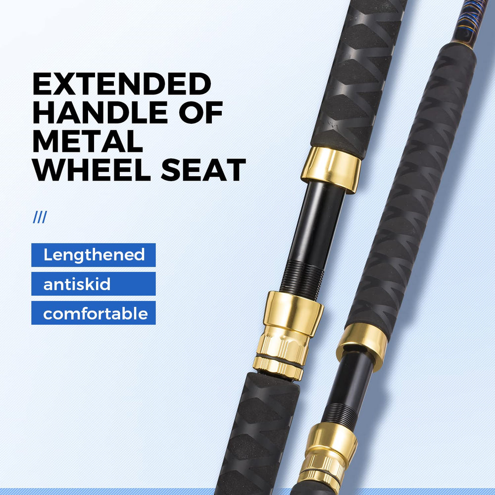 Fishappy offshore rod non-slip handle for comfortable leverage during long trolling