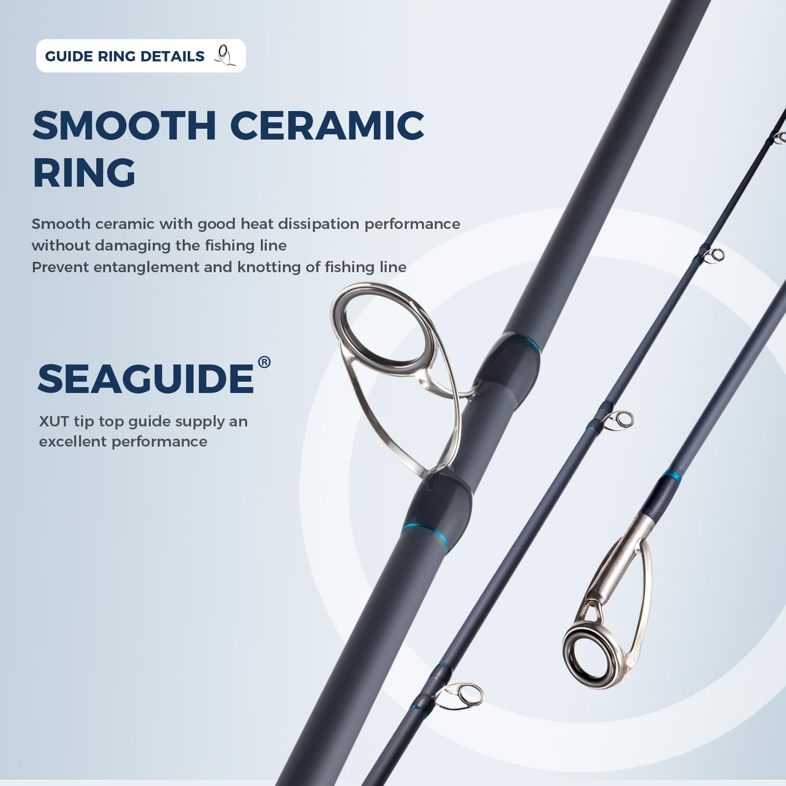 FISHAPPY Seaguide Reel Seat provides solid grip and secure reel lock during retrieve.