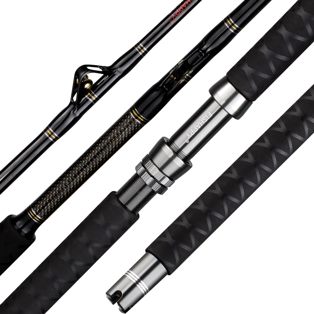 FISHAPPY TR-HUNTER heavy roller rod setup for trophy-sized trolling scenarios