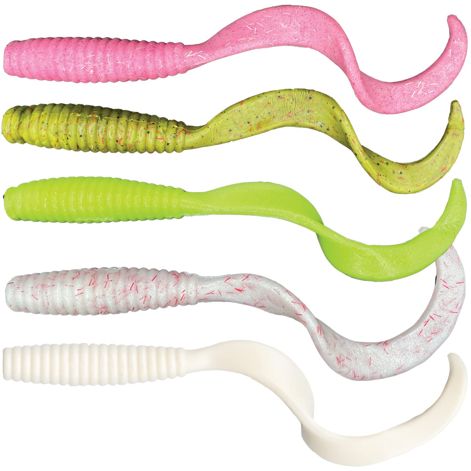 Fishbites Fight Club 6-inch Grub White Knuckle color varieties offer versatile options.