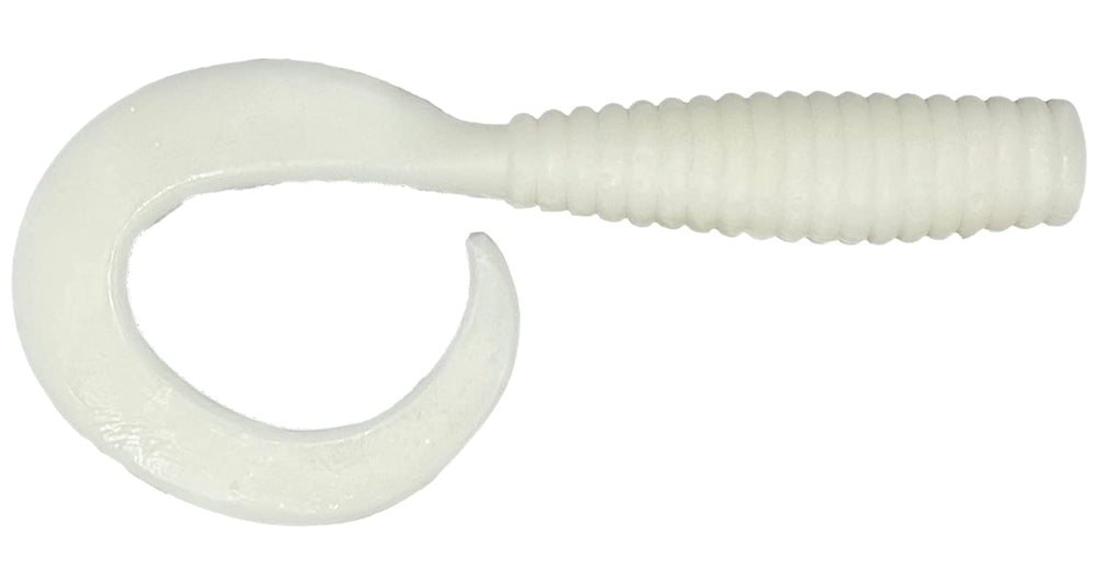 Fishbites Fight Club 6-inch Grub White Knuckle front view in packaging.