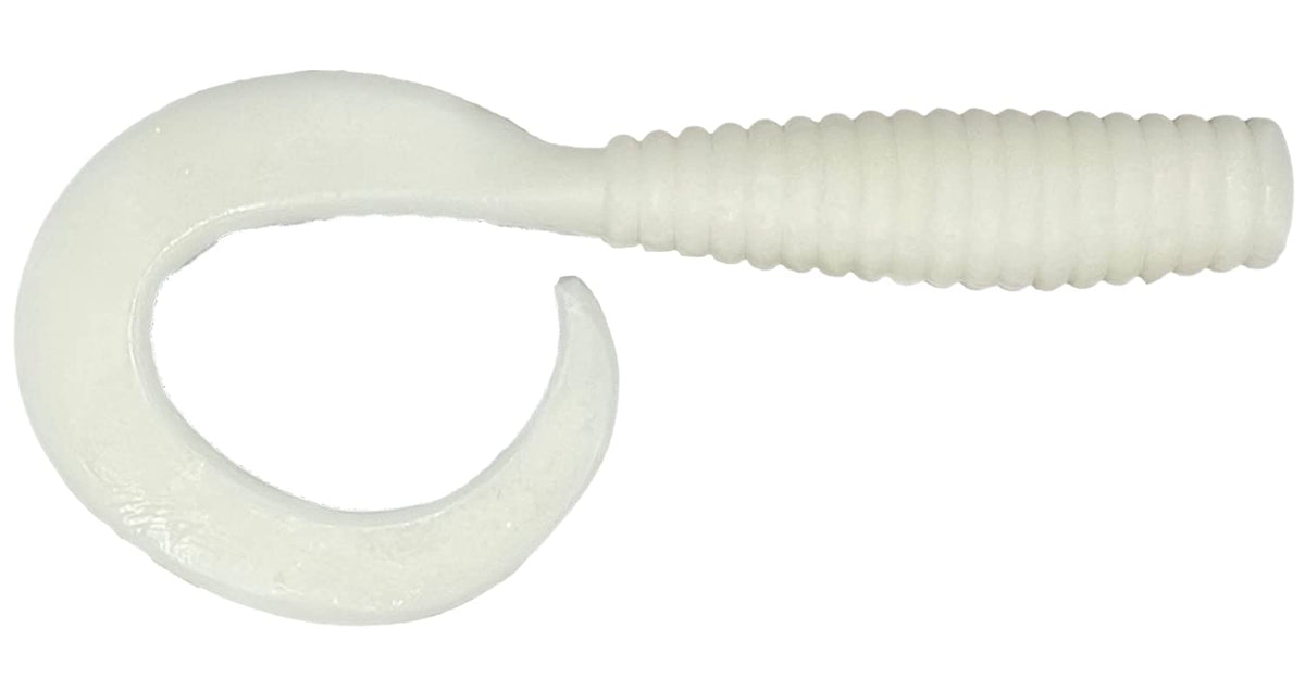 Fishbites Fight Club 6-inch Grub White Knuckle front view in packaging.